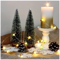 MARELIDA LED Lichterkette Tannenbaum - 20 warmweiße Tautropfen LED