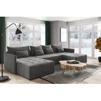 Sofnet Wohnlandschaft Grau, Textil, 7-Sitzer, U-Form,Rechteckig, 365x80x180 cm, Wohnzimmer,