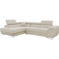Mirjan24 Eckcouch Cord 5-Sitzer Beige