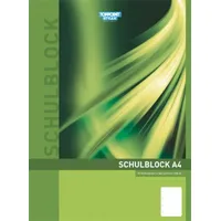 Stylex Schulblock A4, 10er Pack, gelocht, blanko, 50 Blatt,