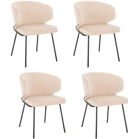 Home Deluxe Esszimmerstuhl, Beige, Kunststoff, 55x79x59 cm, Esszimmer, Stühle,