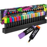 Westcott Textmarker Tischset 20 Stück in Neon und Pastell