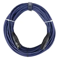 Pronomic Stage DMX3-20 DMX-Kabel 20m blau mit Goldkontakten