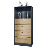 Vladon Kommode, Eiche, Holzwerkstoff, 56x125x36 cm, Wohnzimmer, Kommoden &