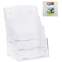 Relaxdays 10 x Prospekthalter A4 / Din 3 Etagen,