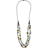 COLLEZIONE ALESSANDRO Lange Kette Hilda Blau / Holz