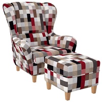 Supellex Ohrensessel Birke, Textil, 92x68x95 cm, Wohnzimmer, Sessel, Ohrensessel