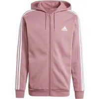 Adidas Herren Essentials Fleece 3-Stripes Full-Zip Hoodie, preloved Crimson,