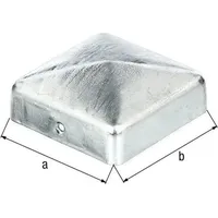 GAH Alberts Gah Pfostenkappe 100x100mm eckig flache Form feuerverzinkt
