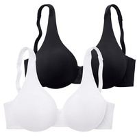 Nuance T-Shirt-BH Damen schwarz+weiß Gr.100C