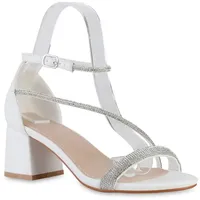 VAN HILL Damen Riemchensandaletten in Weiss