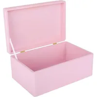 Creative Deco Rosa Große Holzkiste mit Deckel | 30