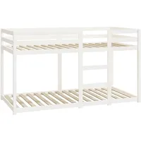 VidaXL Etagenbett Weiß 90x190 cm Massivholz Kiefer