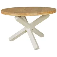 KADIMA DESIGN Esstisch `Teko`: Massivholz Rund, 120 cm, Esszimmer,