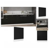 VidaXL Geschirrspülerblende Lyon Schwarz 59,5x3x67 cm Holzwerkstoff