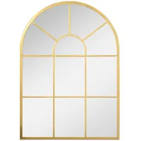 Homcom Wandspiegel Gold Glas, 2x50x70 cm, Spiegel, Wandspiegel
