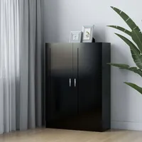 VidaXL Bücherschrank Schwarz 82,5x30,5x115 cm Holzwerkstoff