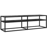 VidaXL TV-Schrank Schwarz Marmor-Optik 140x40x40,5 cm Hartglas