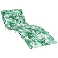 VidaXL Sonnenliegen-Auflage Blattmuster 180x60x4 cm Oxford-Gewebe