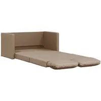 VidaXL Bodensofa mit Schlaffunktion Cappuccino-Braun Kunstleder