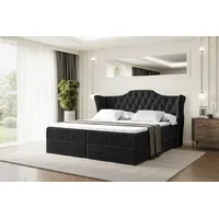 Altdecor Boxbett, Schwarz, Höhe ca. 20 cm, 140x200 cm,