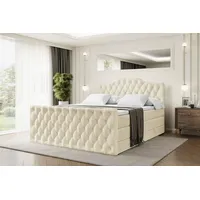 Altdecor Boxspringbett Beige, Höhe ca. 20 cm, 180x200 cm,