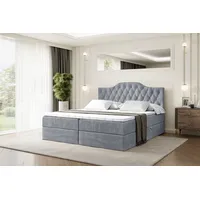 Altdecor Boxbett, Grau, Höhe ca. 20 cm, 140x200 cm,