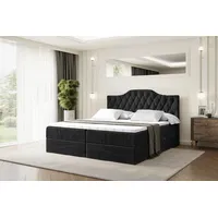 Altdecor Boxbett, Schwarz, Höhe ca. 20 cm, 180x200 cm,