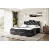 Altdecor Boxbett, Schwarz Hochglanz, Höhe ca. 20 cm, 200x200