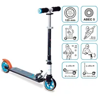 Authentic sports&toys gmbh muuwmi Scooter 125 mm schwarz-orange-weiß -