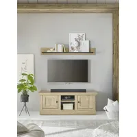 Home Affaire Wohnwand »Cornwall, Anbauwand im Landhausstil, Wohnzimmer-Set, Eiche