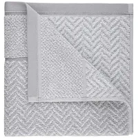 Herzbach home Duschtuch 70 x 140 cm silbergrau/weiß