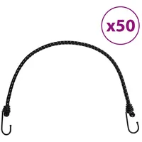 VidaXL Gummiseile Reflektierend mit Haken 50 Stk. 59 cm