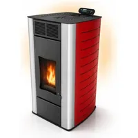 Nemaxx Pelletofen P18 Stahl Rot