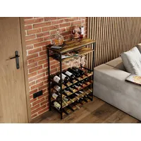 LENMAR Weinregal 7-30 Flaschen 2-24 cm Schwarz