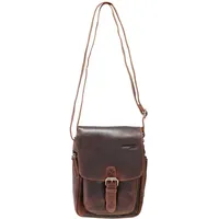 GREENLAND Nature Montana Umhängetasche Leder 19 cm braun