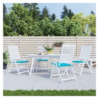 VidaXL Gartenstuhl-Kissen 4 Stk. Türkis 40x40x4 cm Stoff