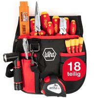 Wiha Werkzeug Set Grundausstattung Elektriker 18 teilig I Gürteltasche