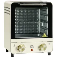 Homcom Minibackofen mit Umluft, 1000 W Elektrischer Mini Ofen