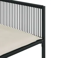 VidaXL 7-tlg. Garten-Essgruppe mit Kissen Schwarz Poly Rattan