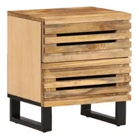 VidaXL Nachttisch 40x34x46 cm Raues Mangoholz