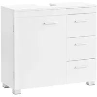 VASAGLE Waschbeckenunterschrank weiß 70,0 x 30,0 x 64,0 cm