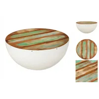 VidaXL Couchtisch Schalenförmig Weiß Ø50x24 cm Altholz Massiv