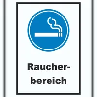 HB-Druck Raucherbereich Schild A5 (148x210mm)