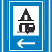 HB-Druck Hinweisschild Campingplatz links A4 21 x 29,7 cm
