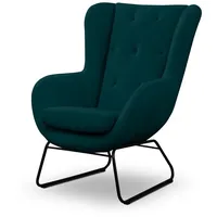Fun Möbel Sessel Smaragdgrün, Textil, 80x105x100 cm, Wohnzimmer, Sessel,