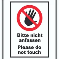 HB-Druck Hinweisschild Bitte nicht anfassen A5 14,8 x 21