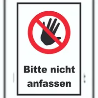 HB-Druck Bitte nicht anfassen Schild A4 Rückseite selbstklebend