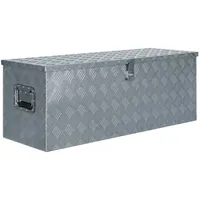 VidaXL Aluminiumkiste 110,5×38,5×40 cm Silbern