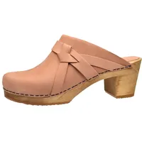 Sanita Wood-Manuella Square Open Clog Salmon Gr.41 | Orange
